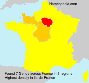 Surname Gendy in France