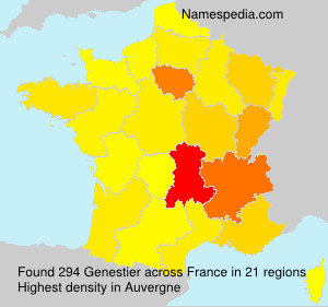 Surname Genestier in France