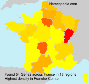 Surname Genez in France