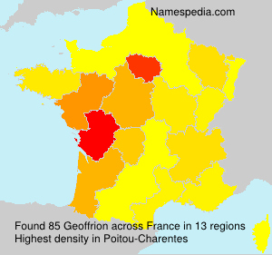 Surname Geoffrion in France