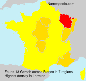 Surname Gersch in France
