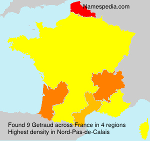 Surname Getraud in France