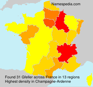 Surname Gfeller in France
