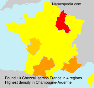 Surname Ghezzali in France
