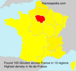 Surname Ghulam in France