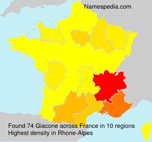 Surname Giacone in France
