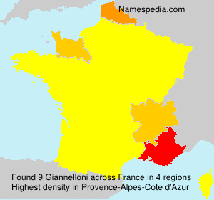 Surname Giannelloni in France