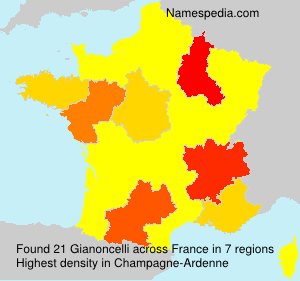 Surname Gianoncelli in France