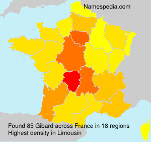 Surname Gibard in France