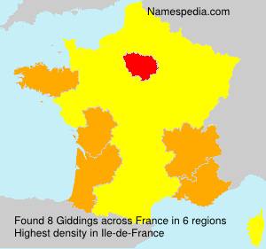 Surname Giddings in France