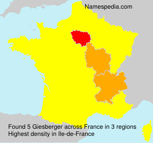 Surname Giesberger in France