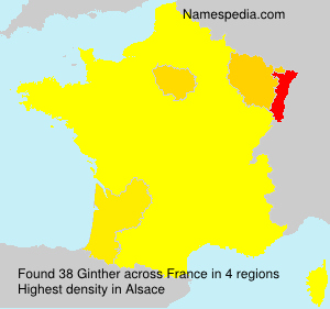 Surname Ginther in France