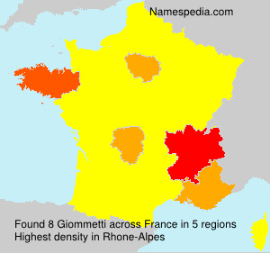 Surname Giommetti in France