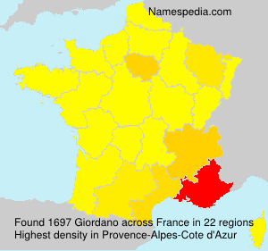 Surname Giordano in France