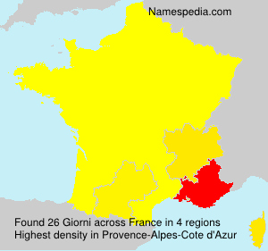 Surname Giorni in France