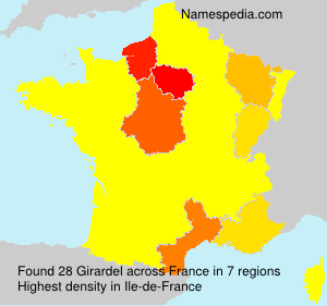 Surname Girardel in France