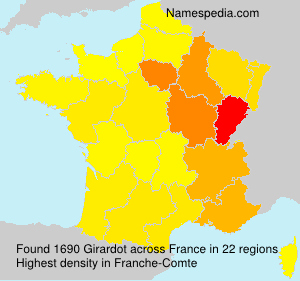 Surname Girardot in France