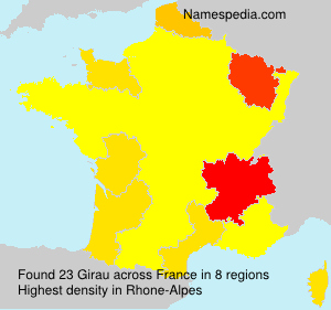 Surname Girau in France