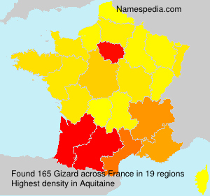 Surname Gizard in France