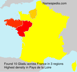 Surname Gladu in France