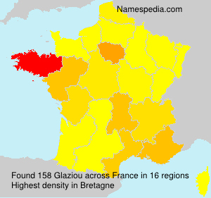 Surname Glaziou in France