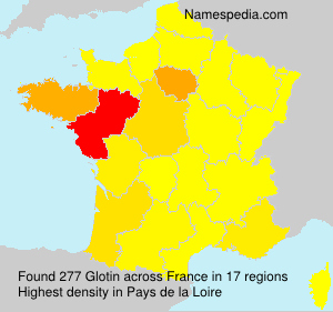 Surname Glotin in France