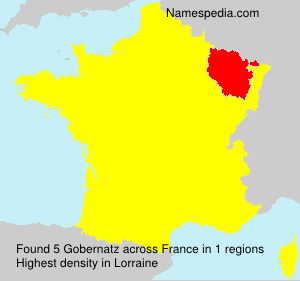 Surname Gobernatz in France