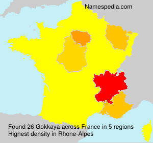 Surname Gokkaya in France