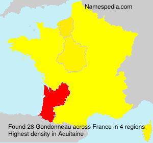 Surname Gondonneau in France
