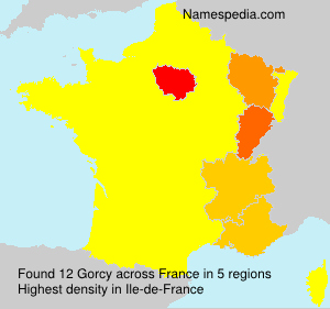 Surname Gorcy in France