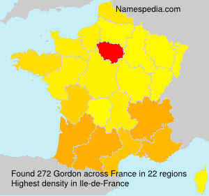 Surname Gordon in France