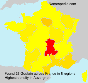 Surname Goutain in France