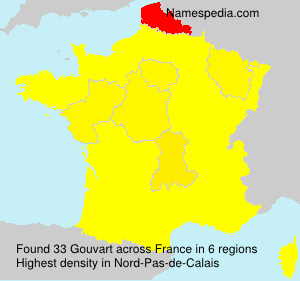 Surname Gouvart in France