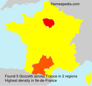 Surname Gozzetti in France
