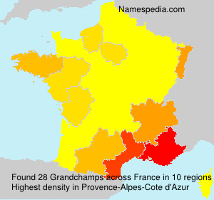 Surname Grandchamps in France