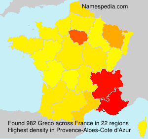 Surname Greco in France