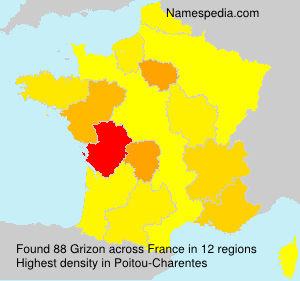 Surname Grizon in France