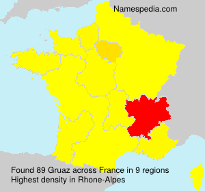 Surname Gruaz in France