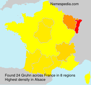 Surname Gruhn in France