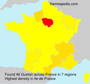 Surname Guetari in France