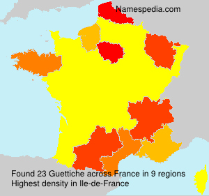 Surname Guettiche in France