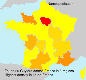 Surname Guytard in France