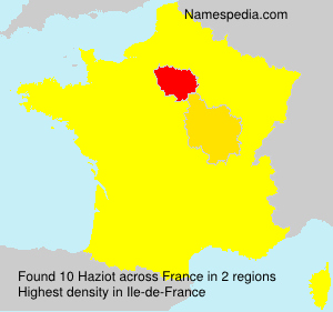 Surname Haziot in France