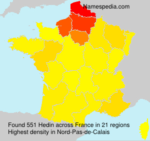 Surname Hedin in France