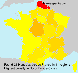 Surname Hendoux in France