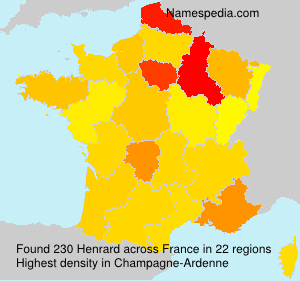 Surname Henrard in France