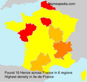 Surname Henze in France