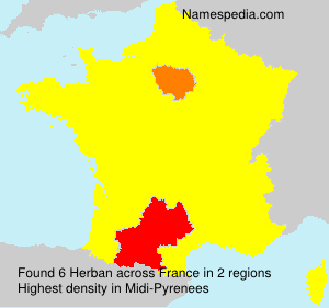 Surname Herban in France