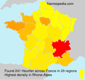 Surname Heurtier in France