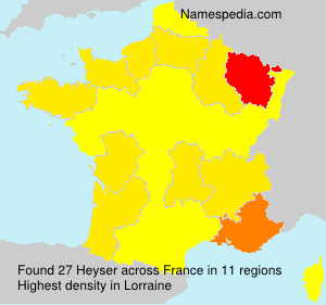 Surname Heyser in France